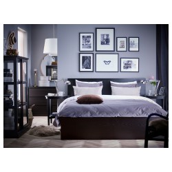 Фото3.Каркас кровати темно-коричневый 140х200 Leirsund MALM IKEA 991.763.21