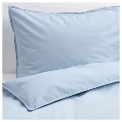 Фото1.Комплект постельного белья ÄNGSLILJA 504.012.60 светло-синий 220 * 200/70 * 80 IKEA