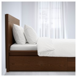 Фото1.Каркас кровати коричневый 160х200 Luröy MALM IKEA 791.759.83