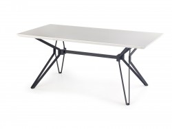 Фото2.Обідній стіл Halmar Pascal 160x90x76 см Білий/Чорний
