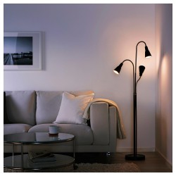 Фото3.Торшер, 3 лампы, черный KVART IKEA 502.260.25