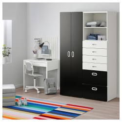 Фото1.Шкаф черно-белый STUVA IKEA 192.765.36