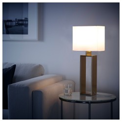 Фото2.Настільна лампа, крем, латунь STILTJE IKEA 103.999.09
