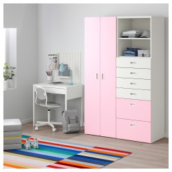 Фото1.Шкаф рожево-бiлий STUVA IKEA 792.764.68
