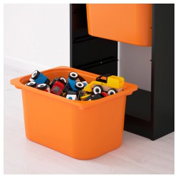 Фото2.Стеллаж, чорний, білий, оранжевий TROFAST IKEA 492.286.38