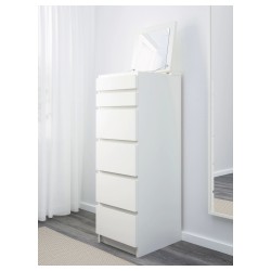 Фото1.Комод белый/зеркало MALM IKEA 602.180.15