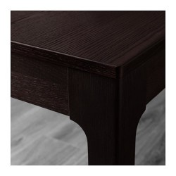 Фото4.Розкладний стіл темно-коричневий 120/180x80 EKEDALEN 403.408.04 IKEA
