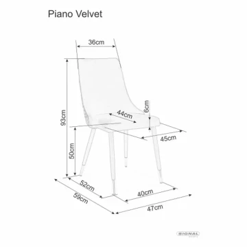 Фото2.Стул Signal Piano Velvet