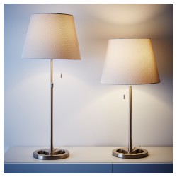 Фото3.Настольная лампа, никелированная белая NYFORS IKEA 003.031.15