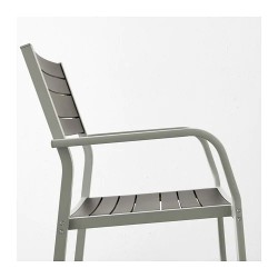 Фото4.​Комплект садовый IKEA SJÄLLAND (стол+лавка+2 стула) 792.676.47 светло-темно-серый