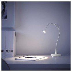 Фото2.Светодиодная настольная лампа белая JANSJÖ IKEA 803.860.60