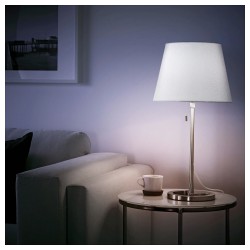 Фото2.Настольная лампа, никелированная белая NYFORS IKEA 003.031.15