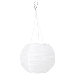 Фото1.Подвесная лампа, солнечная энергия, белый шар SOLVINDEN IKEA 203.829.51