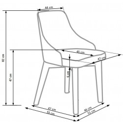 Фото2.Комплект обеденный HALMAR стол Petrus и стулья Toledo 120x85x75 см Бук / Белый