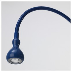 Фото1.Светодиодная настольная лампа синяя JANSJÖ IKEA 003.999.24