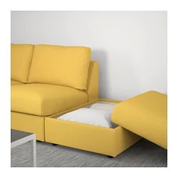 Фото4.Диван 3-місний  з відкритим кінцем VIMLE  Ikea Orrsta золотисто-жовтий 492.113.60