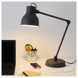 Фото3.Настольная лампа темно-серая HEKTAR IKEA 903.493.74