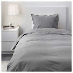 Фото1.Комплект постельного белья ÄNGSLILJA 304.012.61 серый 160*200/70*80 IKEA