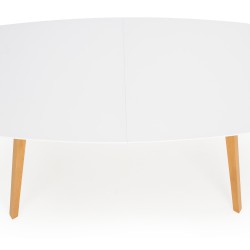 Фото8.Комплект обеденный HALMAR стол KAJETAN и стулья Toledo 150-200 / 85/76 см Белый Дуб медовый