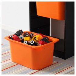 Фото2.Стеллаж, чорний, оранжевий TROFAST IKEA 291.323.59