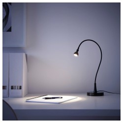 Фото2.Світлодіодна настільна лампа чорна JANSJÖ IKEA 603.859.43