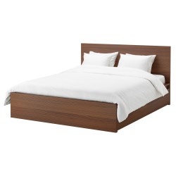Фото1.Каркас кровати коричневый 160х200 Lönset MALM IKEA 791.571.68