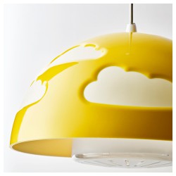 Фото1.Підвісна лампа, жовта SKOJIG IKEA 601.430.01