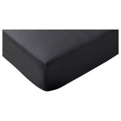 Фото2.Простынь на резинке PUDERVIVA 104.120.72 темно-серый 140*200 IKEA
