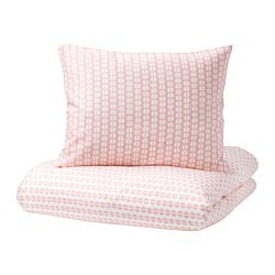 Фото3.Комплект постельного белья FJÄLLVEDEL 003.502.58 розовый 200*200/50*60 IKEA