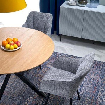 Фото1.Раскладной стол ACORD, натуральный/черный (2 шт. = 1 шт.)