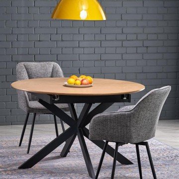 Фото2.Раскладной стол ACORD, натуральный/черный (2 шт. = 1 шт.)