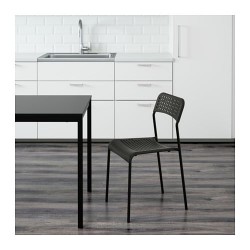 Фото1.Кресло черное ADDE 902.142.85 IKEA