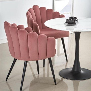 Фото2.Круглый стол AMBROSIO, столешница – мрамор, ножка – черная (2 шт. = 1 шт.)