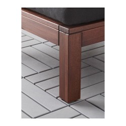 Фото3.Садове крісло, коричнева морилка, подушки чорні APPLARO 090.540.17 IKEA