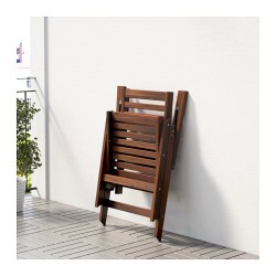 Фото1.Комплект садовий IKEA ÄPPLARÖ 392.898.11 (cтіл + 8 крісел) коричневий