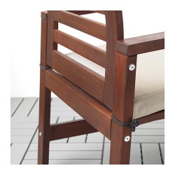 Фото1.Комплект садовый IKEA ÄPPLARÖ 692.920.82 (стол + 4 кресла) коричневый