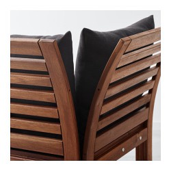 Фото5.4-місний комплект садових меблів, коричнева морилка, подушки чорні APPLARO 090.486.82  IKEA
