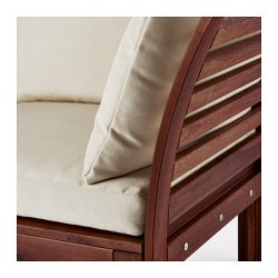 Фото1.4-местный диван + табурет для / ног коричневая морилка, подушки бежевые, APPLARO 990.203.44 IKEA