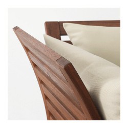 Фото6.2-місний садовий диван коричневий, подушки бежеві, APPLARO 790.203.21 IKEA