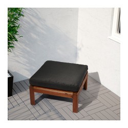 Фото4.Стол / табурет садовый, коричневая морилка, 63x63  APPLARO 802.134.46 IKEA