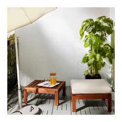 Фото1.Стол / табурет садовый, коричневая морилка, 63x63  APPLARO 802.134.46 IKEA