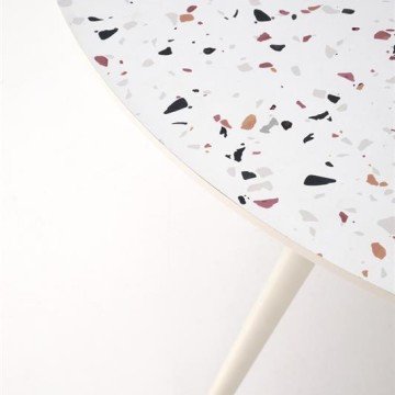 Фото2.Стіл ARAMIS, стільниця - терацо, ніжки - білий