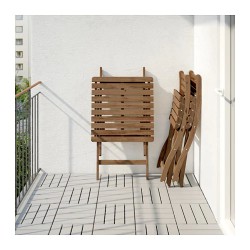 Фото1.​Комплект садовый IKEA ASKHOLMEN (стол + 2 стула) 299.300.59 светло-коричневый