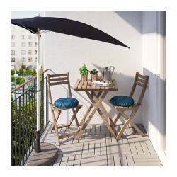 Фото1.Комплект садовий IKEA ASKHOLMEN (стіл +2 стільці) 291.835.32 світло-коричневий