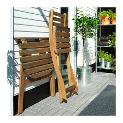 Фото3.​Комплект садовый IKEA ASKHOLMEN (стол + 1 стул) 291.334.05 светло-коричневый