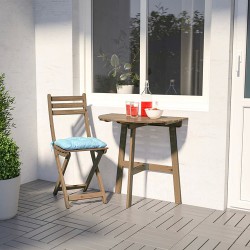 Фото3.​Комплект садовый IKEA ASKHOLMEN (стол + 1 стул) 092.861.64 светло-коричневый
