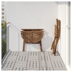 Фото1.​Комплект садовый IKEA ASKHOLMEN (стол + 1 стул) 191.835.23 светло-коричневый