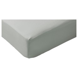 Фото1.Простынь на резинке NATTJASMIN 003.374.36 светло серый 180*200 IKEA