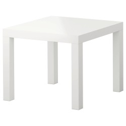 Фото1.Столик журнальный LACK Ikea глянцевый белый 601.937.36