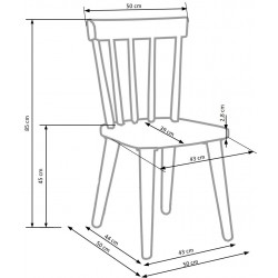 Фото2.Комплект обеденный HALMAR стол GLOSTER и стулья Barkley 106/75 см Белый